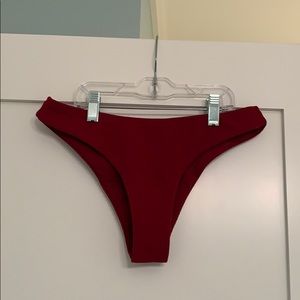 BRAND NEW dark red cheeky bikini bottom, size s